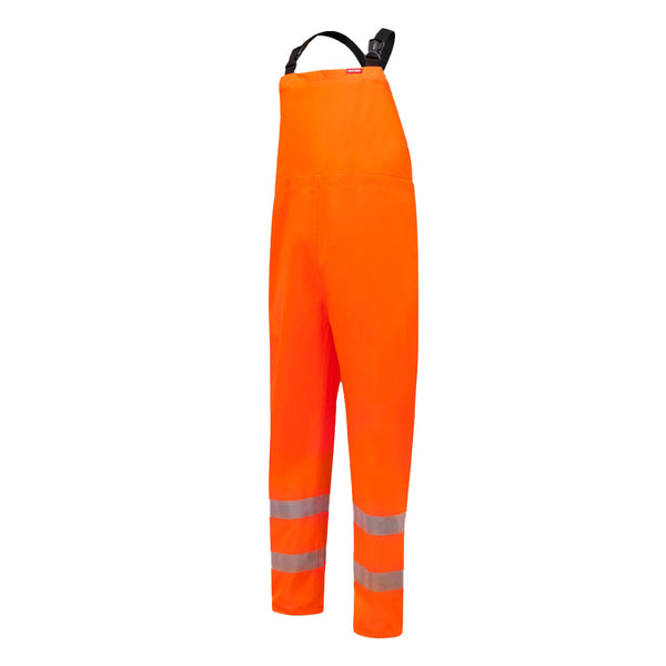 Hard Yakka Taped Bib & Brace Wet Weather Overtrouser Orange