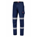 Hard Yakka Canvas Cargo Pant with Reflective Tape Navy